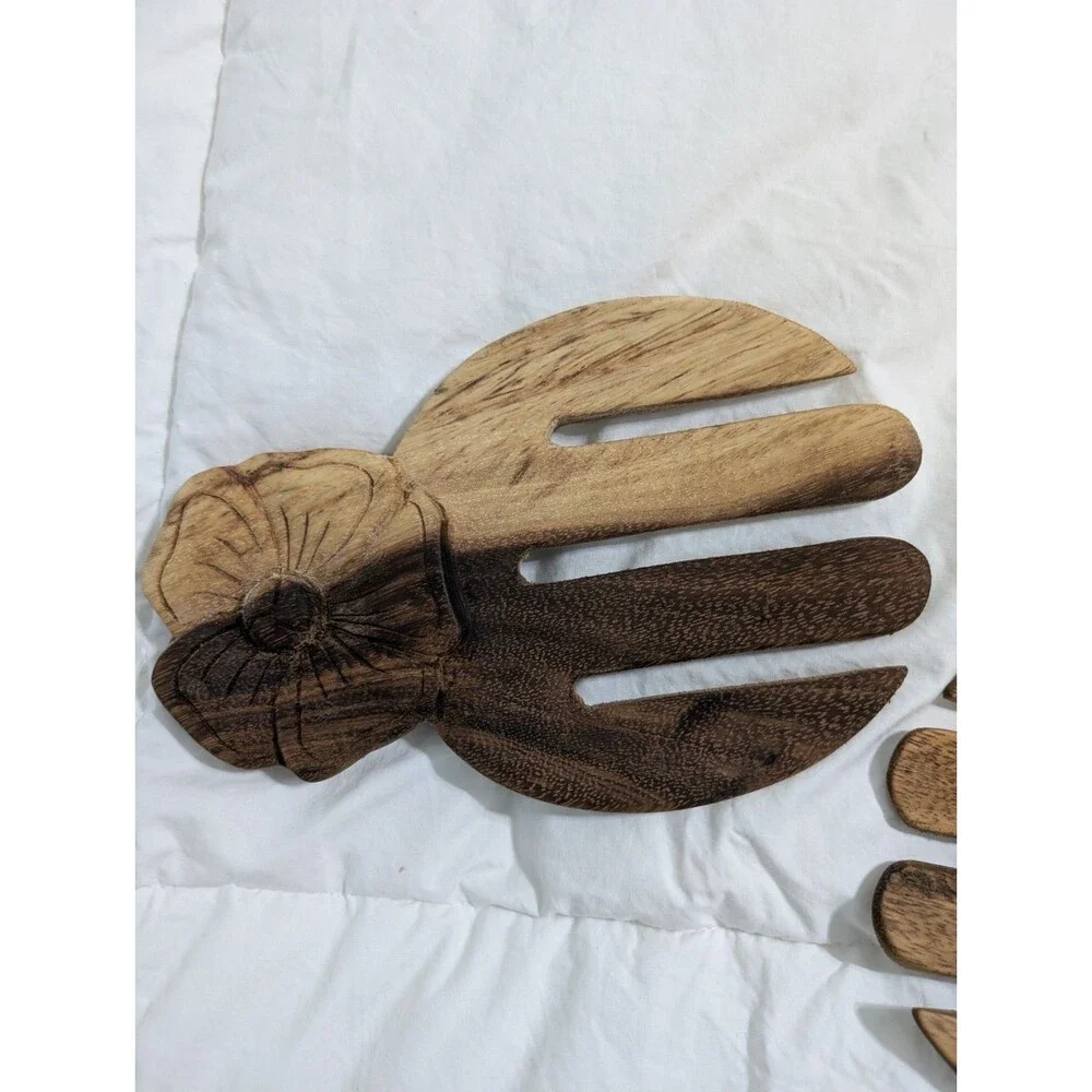 Wooden Salad Serving Hands 9